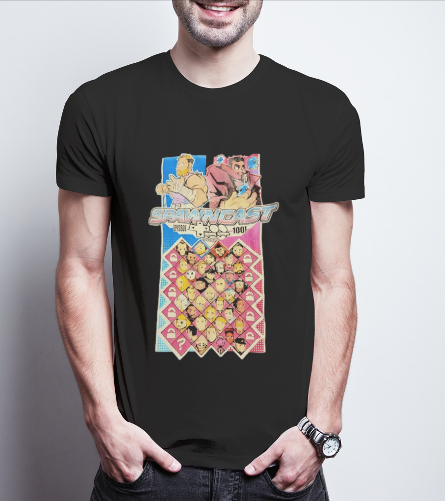 Spawncast Episode 100 Many Games Characters Edition T-Shirt
