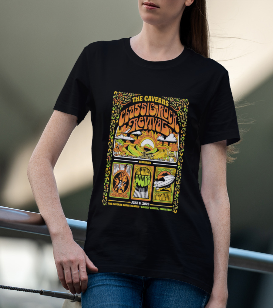 Classic Rock Revival June 6 2026 The Caverns Grundy County TN T-Shirt