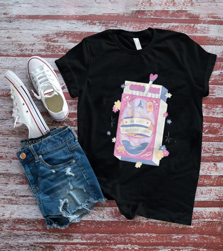 At Last I See The Light Floating Lantern Matchbox Flowers T-Shirt