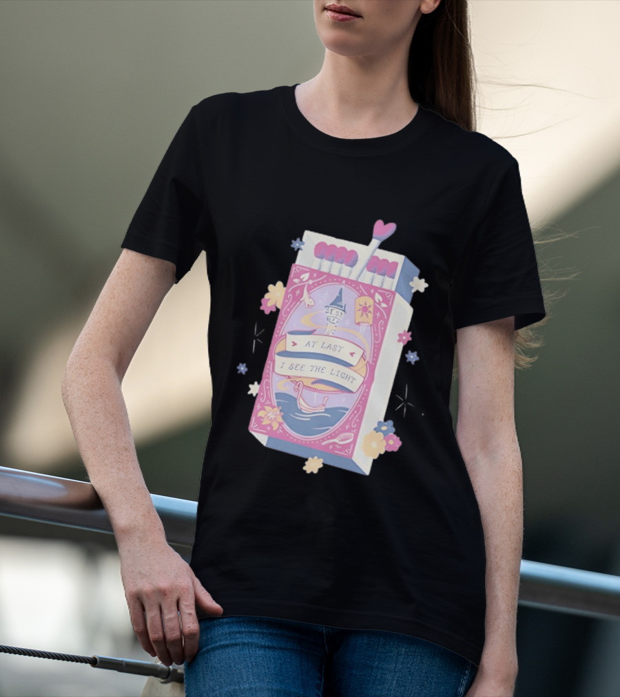 At Last I See The Light Floating Lantern Matchbox Flowers T-Shirt