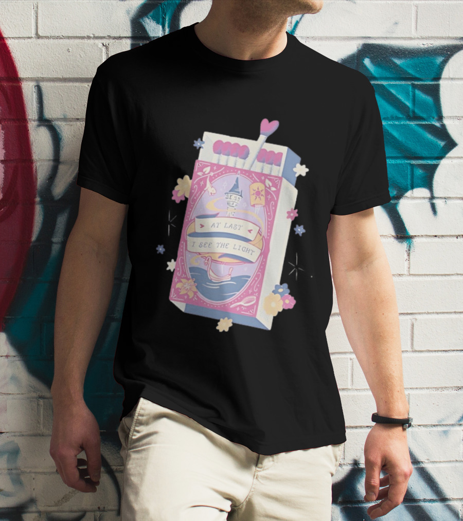 At Last I See The Light Floating Lantern Matchbox Flowers T-Shirt