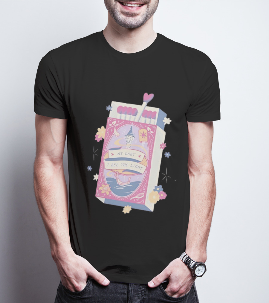 At Last I See The Light Floating Lantern Matchbox Flowers T-Shirt