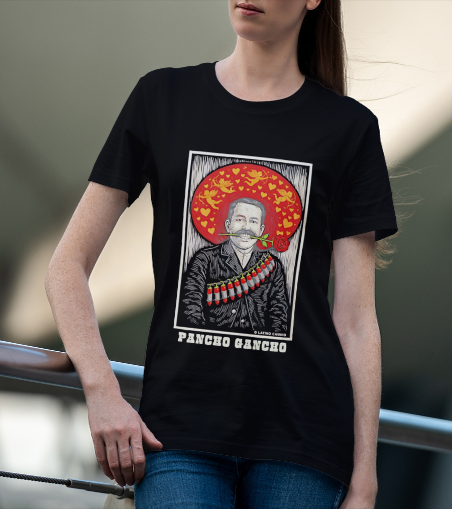 Emiliano Zapata Rose Image Latino Comics Pancho Gancho T-Shirt