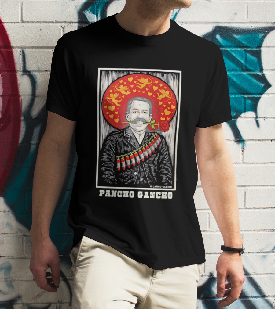 Emiliano Zapata Rose Image Latino Comics Pancho Gancho T-Shirt