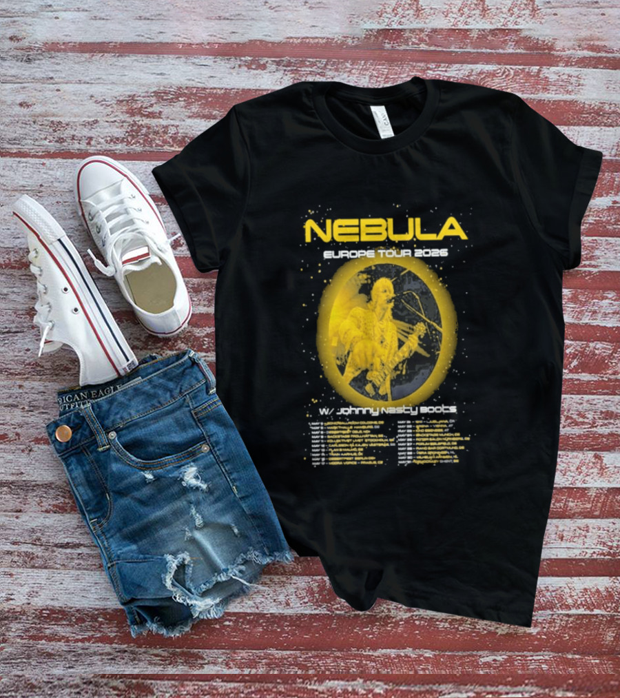 Nebula Europe Tour 2026 Concert Dates And Locations T-Shirt