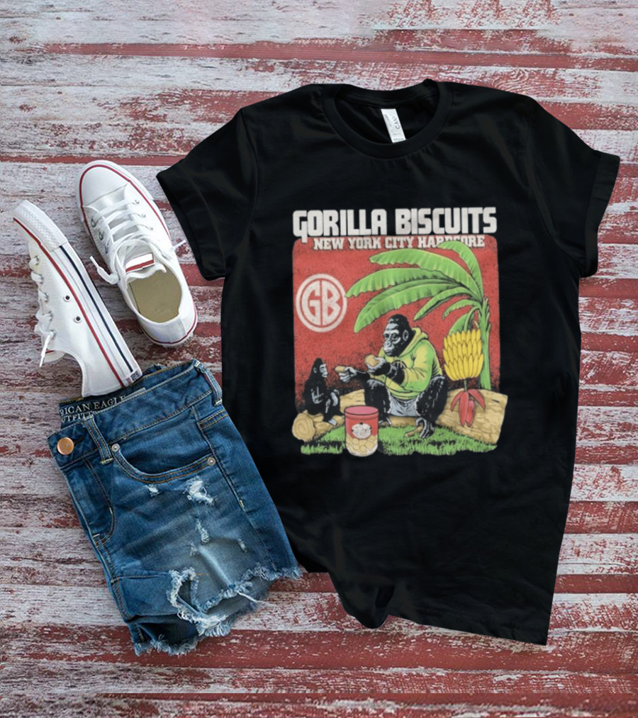 Gorilla Biscuits New York City Hardcore GB Logo Banana Tree Scene T-Shirt
