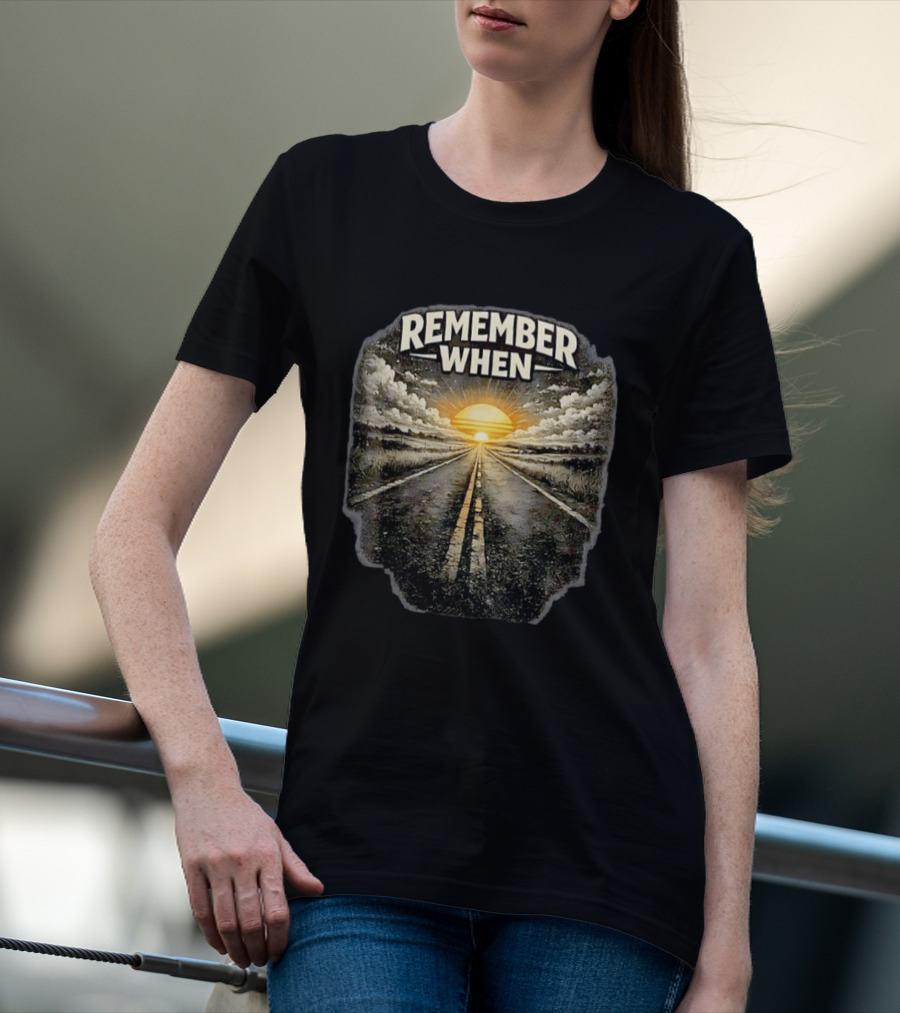 Remember When Sunset Old Soul Nostalgia Vintage Road Trip Retro Aesthetic T-Shirt