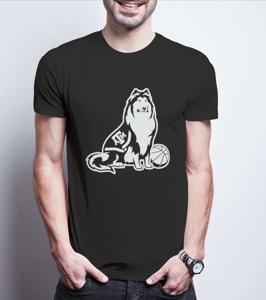 Texas A&M Reveille Basketball Mascot Aggies T-Shirt