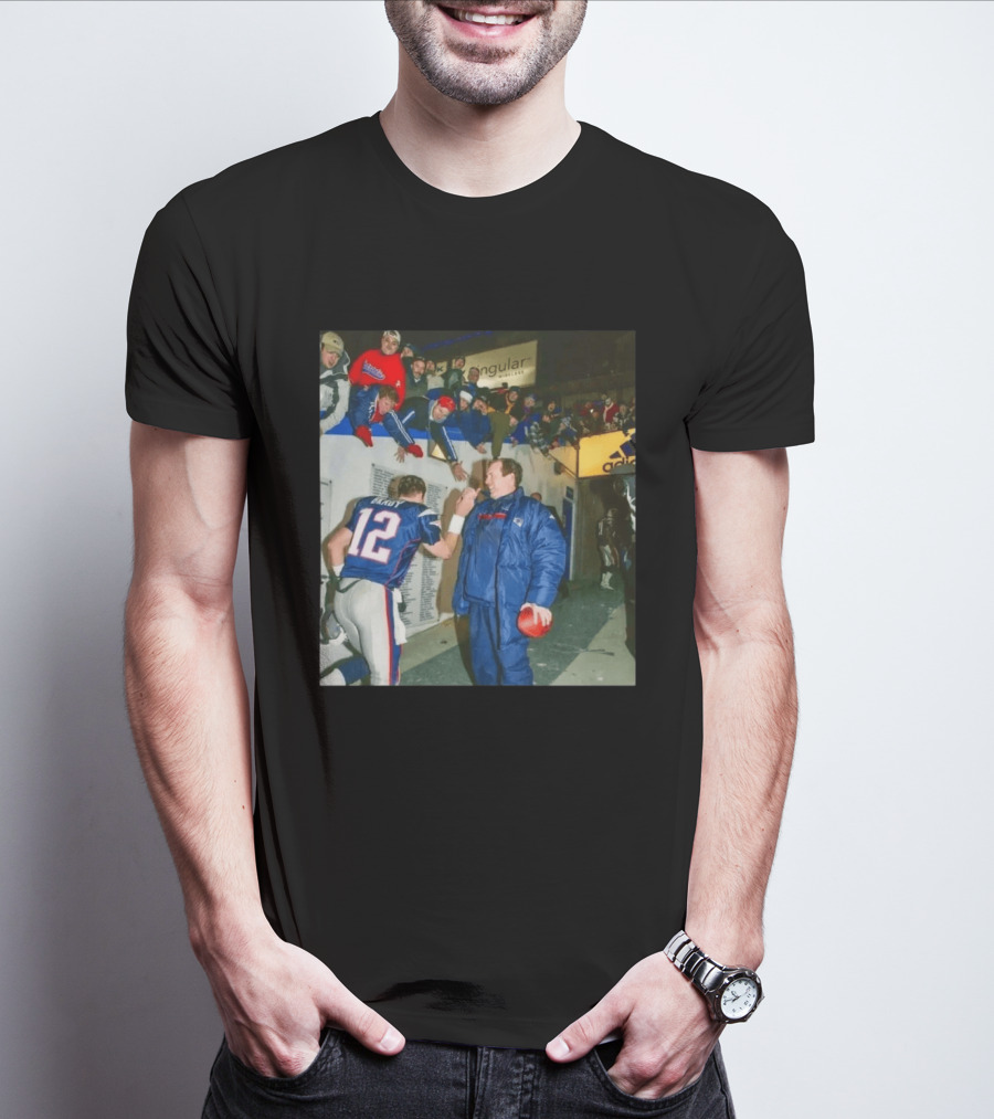 Tom Brady Bill Belichick High Five NFL Patriots 2001 2026 Fan Celebration T-Shirt