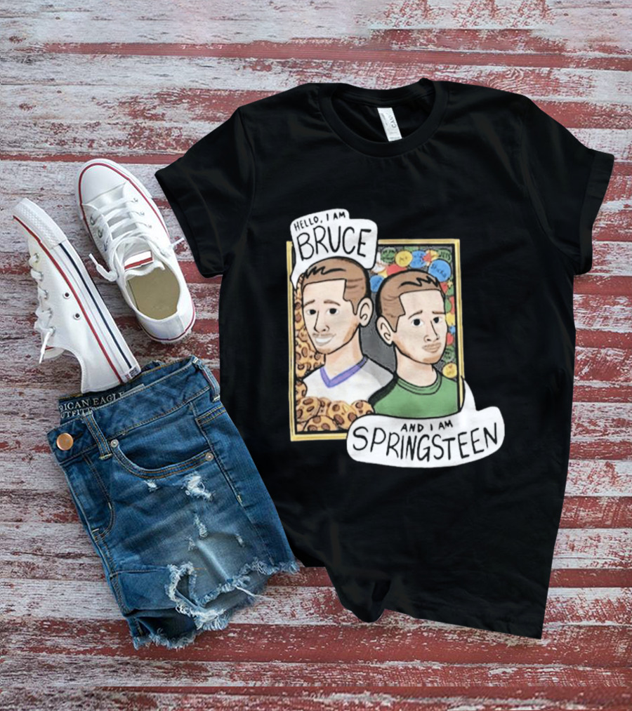 Bruce And Springsteen Hello I Am Tom Grossi T-Shirt