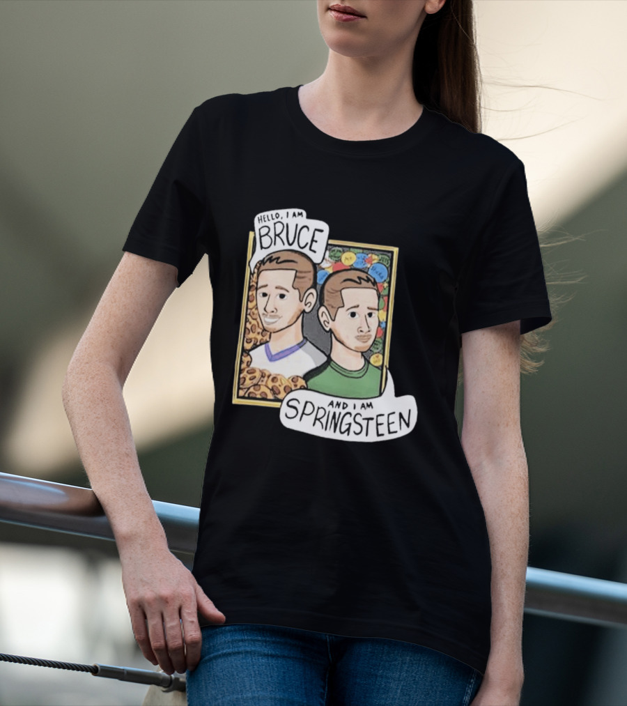 Bruce And Springsteen Hello I Am Tom Grossi T-Shirt