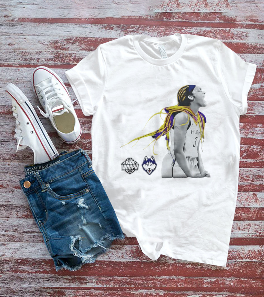 Aaliyah Edwards UConn Huskies WNBPA Athlete With Vibrant Hair T-Shirt