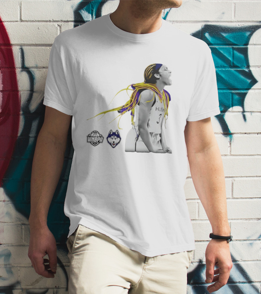 Aaliyah Edwards UConn Huskies WNBPA Athlete With Vibrant Hair T-Shirt