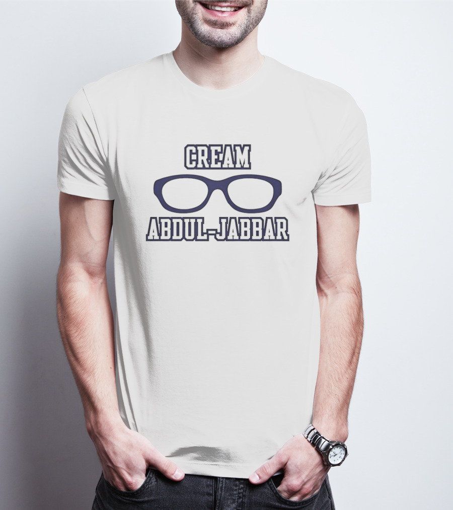 Cream Abdul Jabbar Glasses T-Shirt