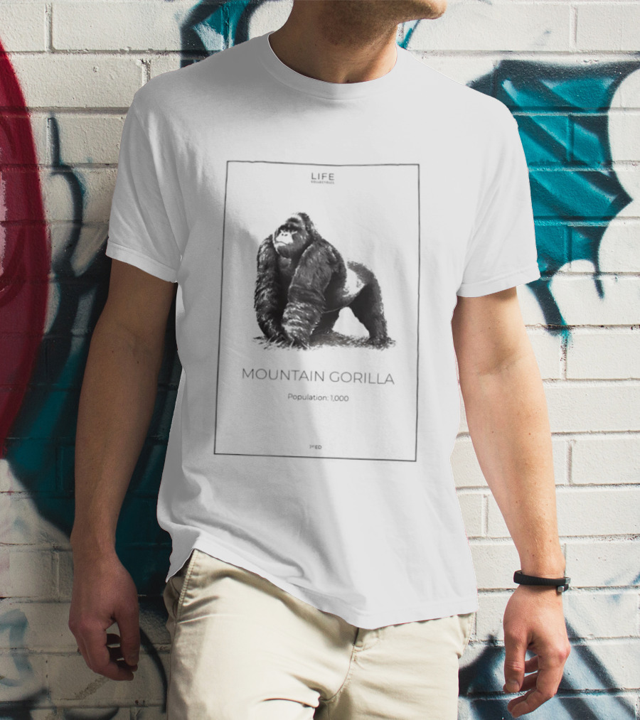 Mountain Gorilla Population 1000 Conservation Awareness Wildlife T-Shirt