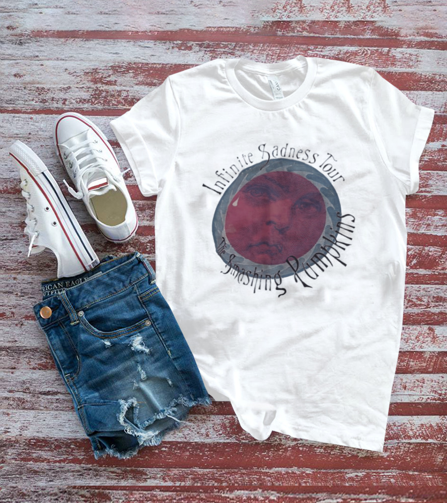 The Smashing Pumpkins Infinite Sadness Tour Melancholy Face T-Shirt