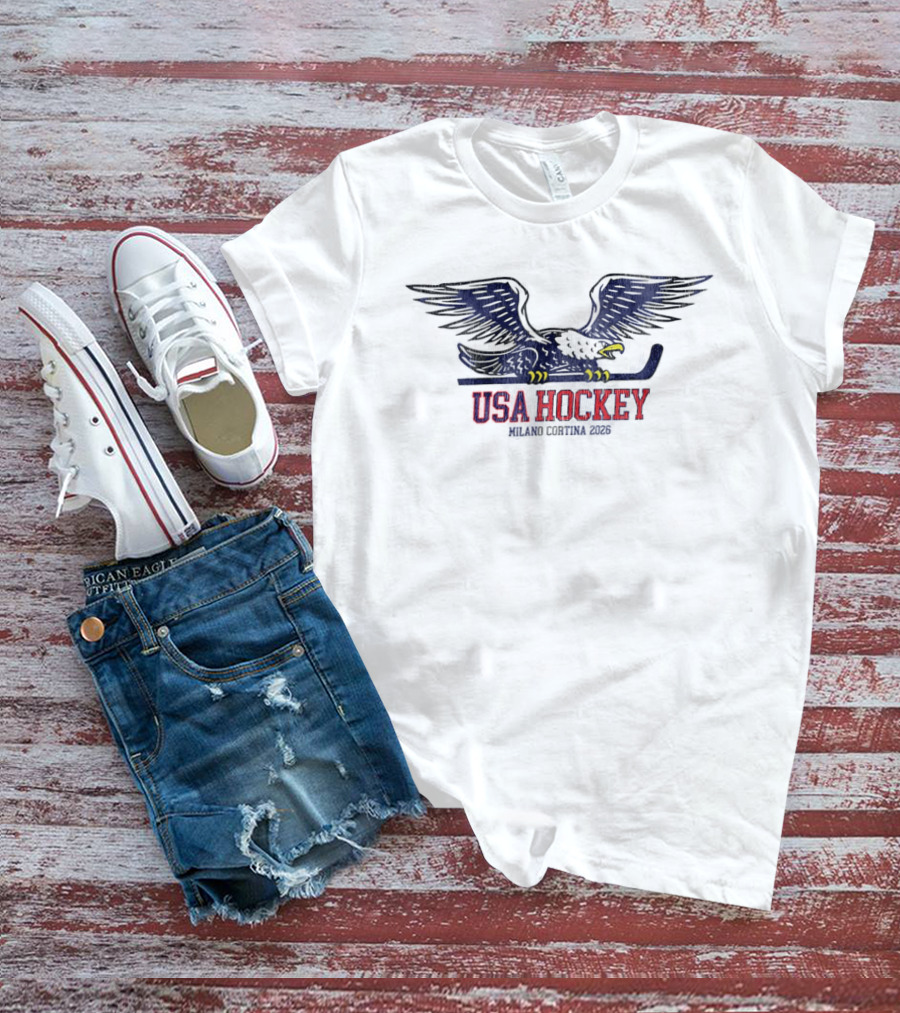USA Hockey Eagle Milano Cortina 2026 T-Shirt