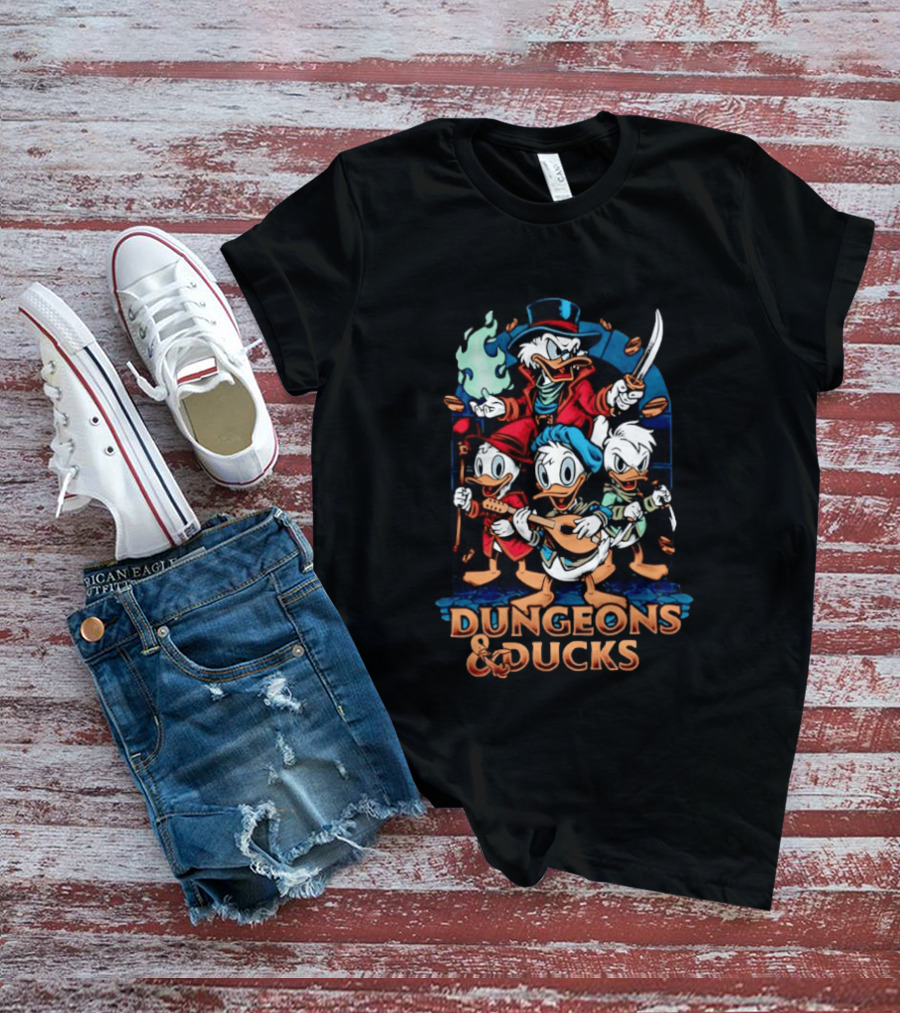 Dungeons And Ducks Scrooge McDuck Adventurers Fantasy T-Shirt