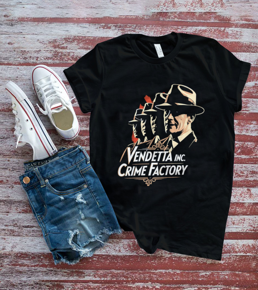 Vendetta Inc Crime Factory Classic Mafia Fedora T-Shirt