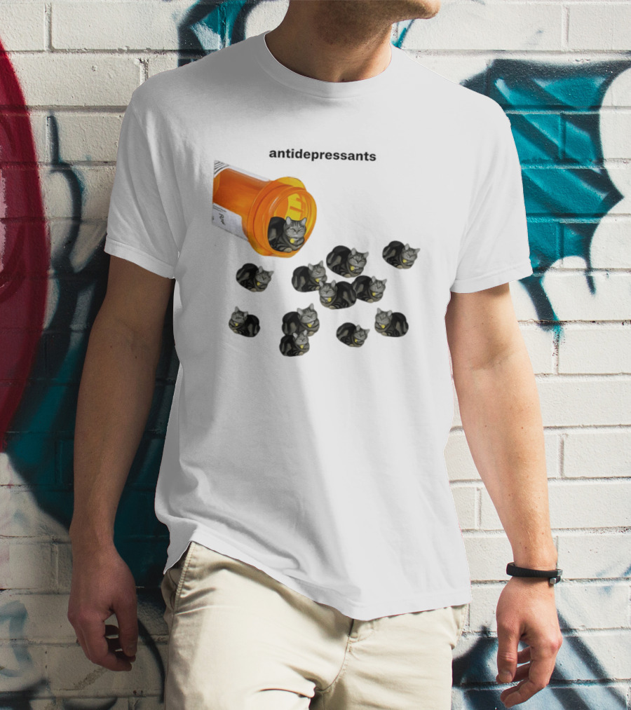 Antidepressants Cat Medicine Jar T-Shirt