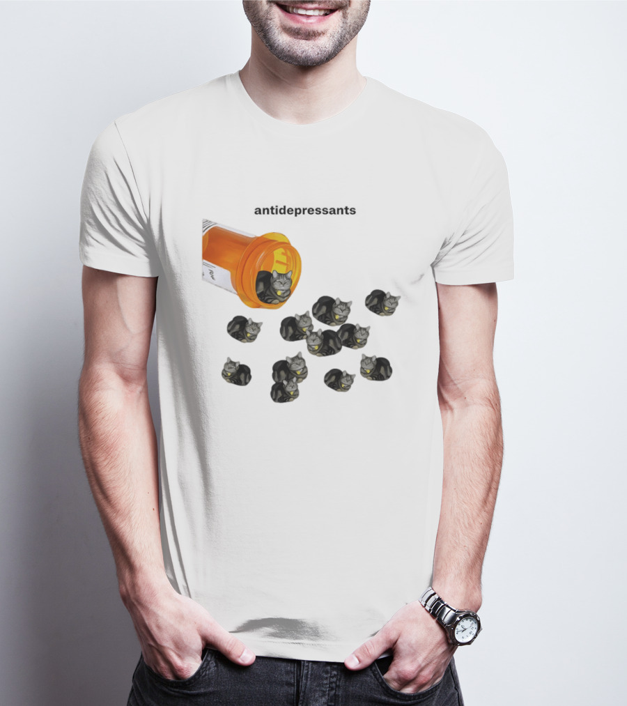 Antidepressants Cat Medicine Jar T-Shirt