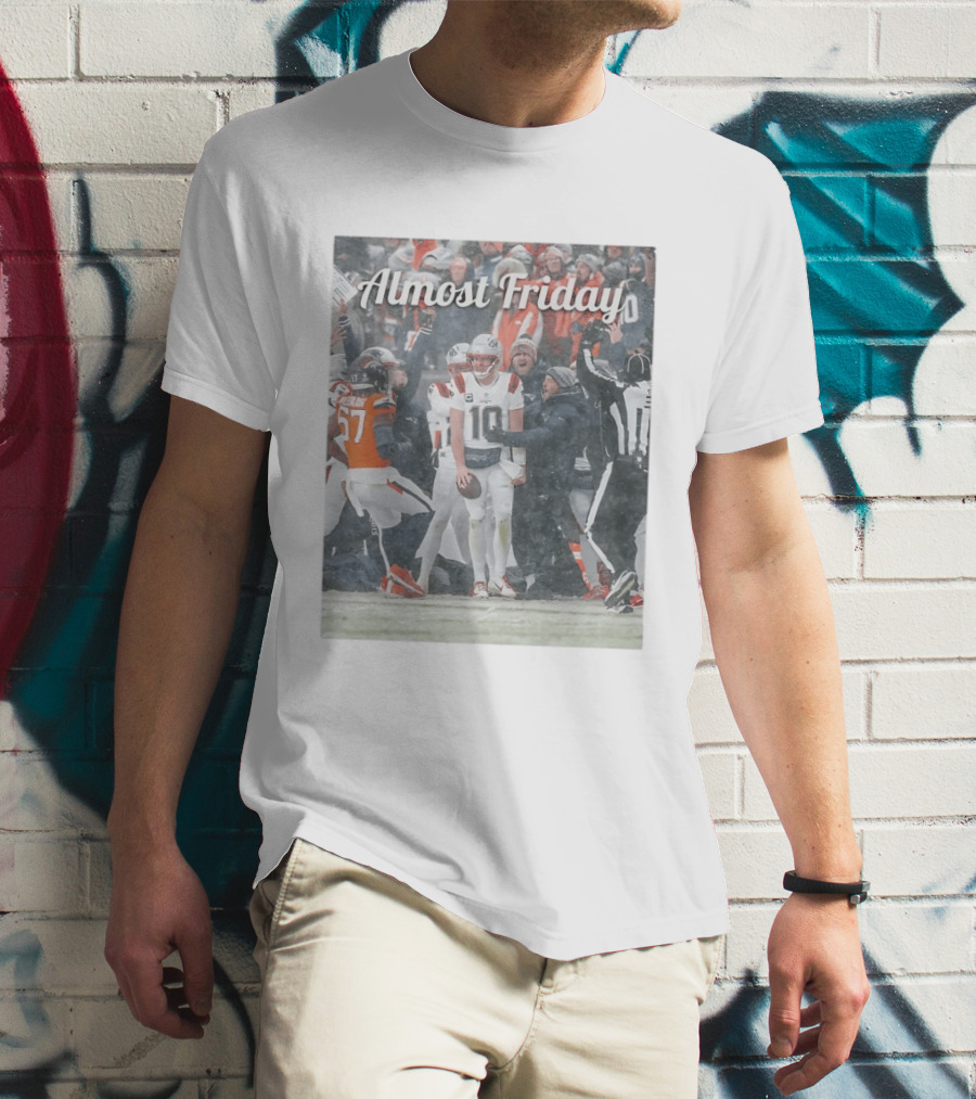 Almost Friday Snow Football Game T-Shirt