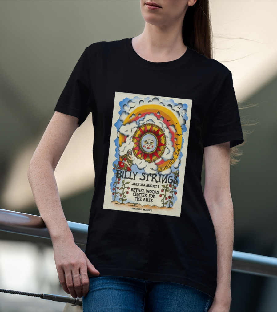 Billy Strings Summer Tour 2026 Bethel Woods Center For The Arts July 31 August 1 T-Shirt