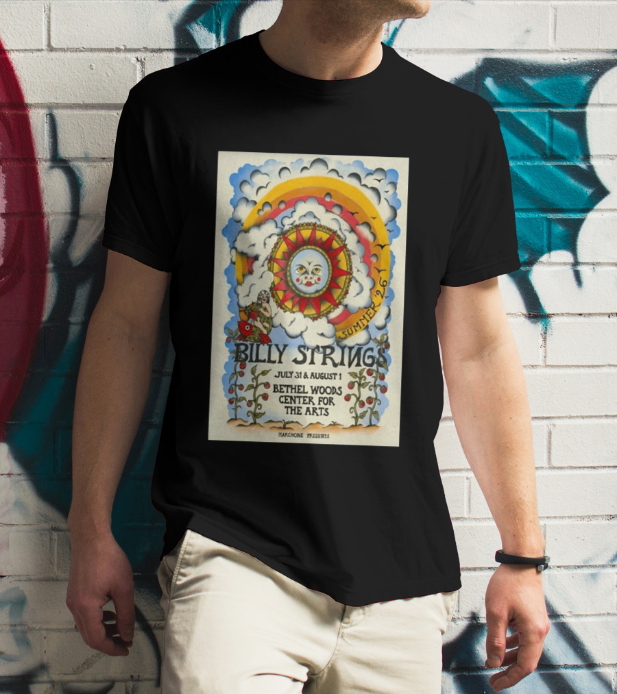 Billy Strings Summer Tour 2026 Bethel Woods Center For The Arts July 31 August 1 T-Shirt