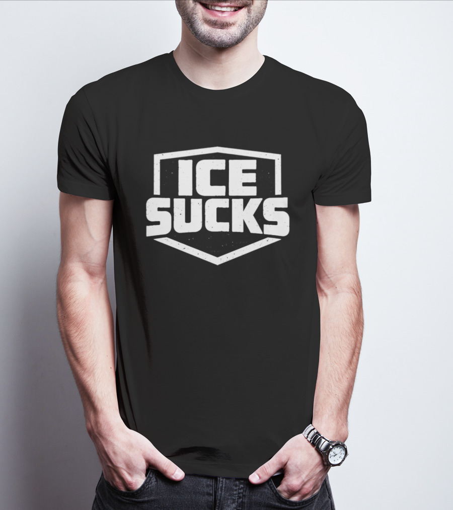 Ice Sucks Distressed Shield T-Shirt