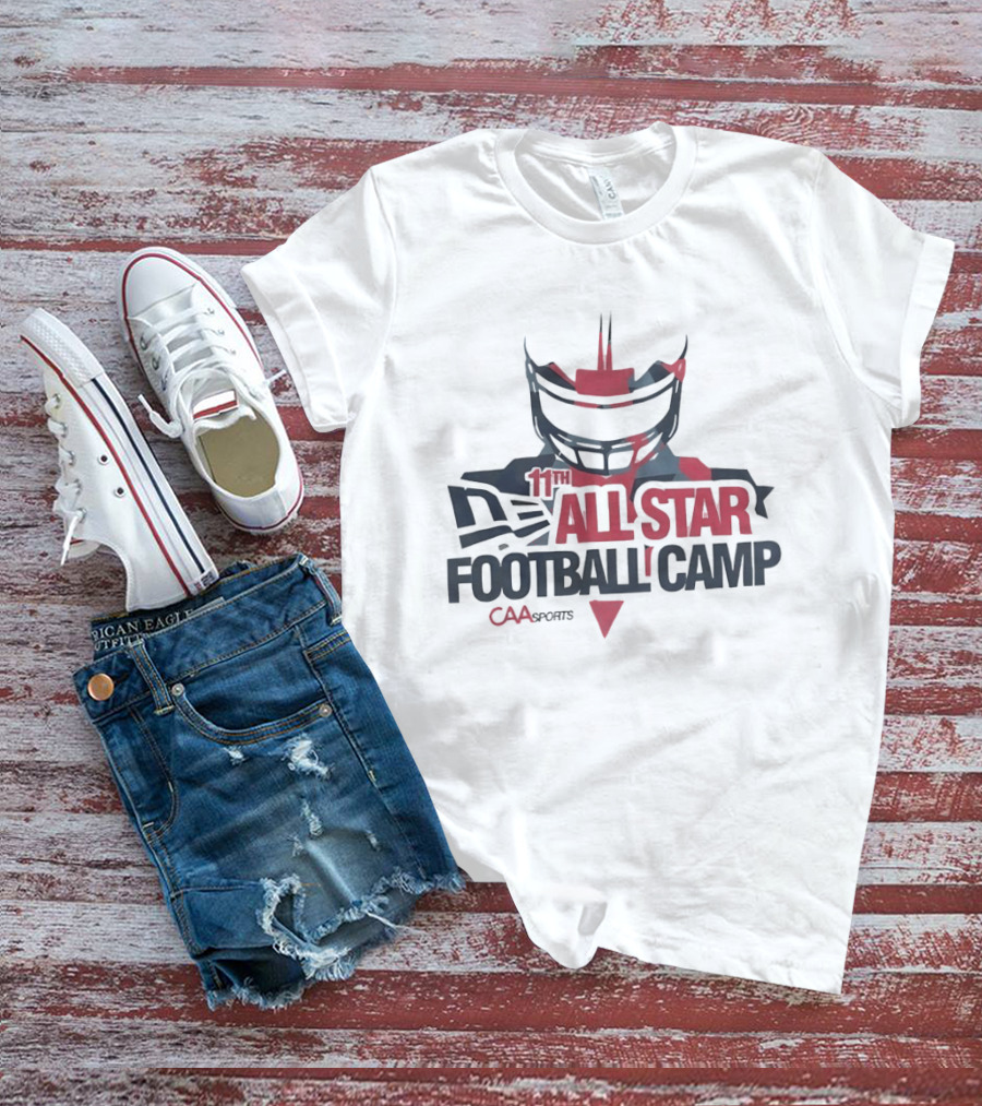 11th All Star Football Camp CAA Sports Helmet T-Shirt
