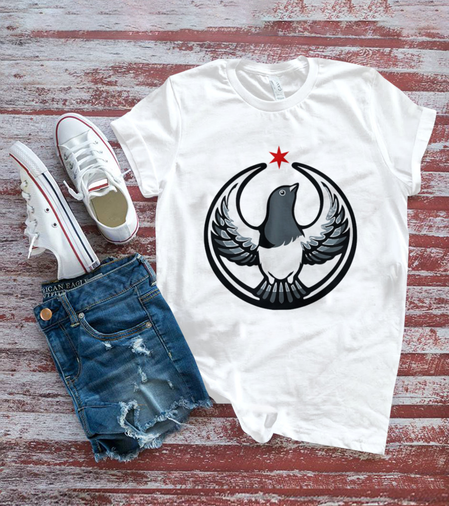 Rebel Pigeon Alliance Symbol With Star And Wings T-Shirt