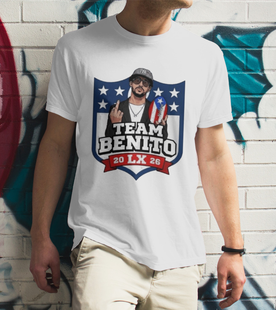 Team Benito Bad Bunny 20 LX 26 American Football T-Shirt