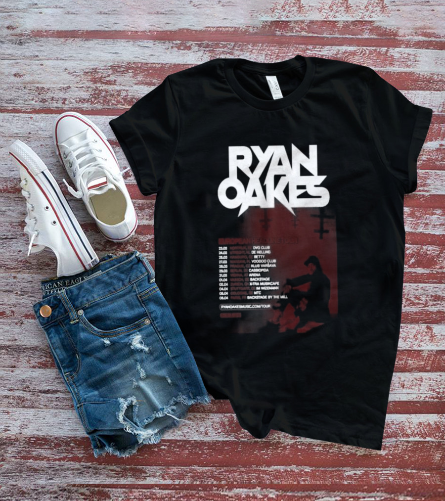 Ryan Oakes European Headline Tour 2026 Locations And Dates T-Shirt