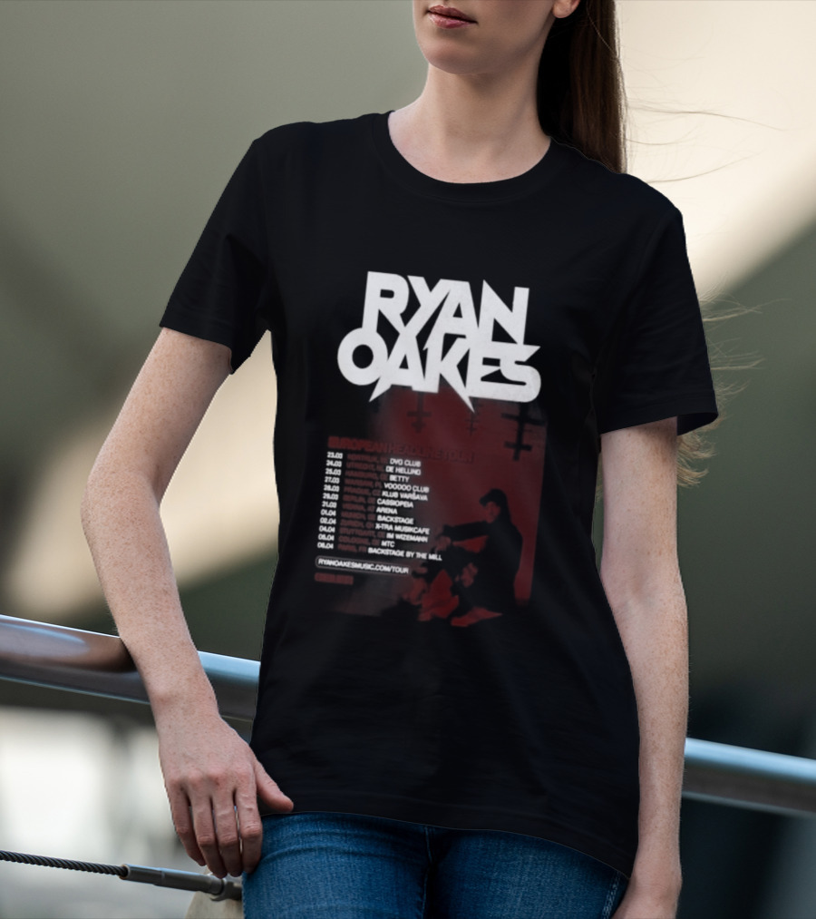 Ryan Oakes European Headline Tour 2026 Locations And Dates T-Shirt