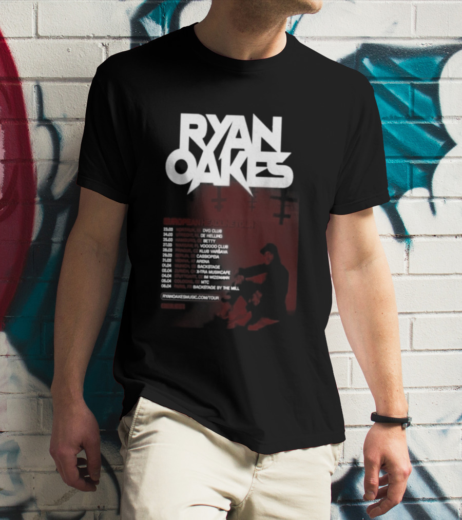 Ryan Oakes European Headline Tour 2026 Locations And Dates T-Shirt