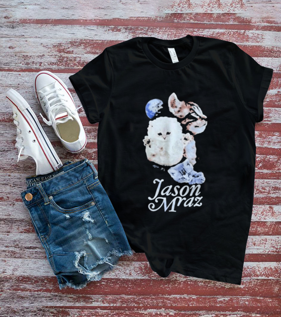 Jason Mraz Cute White Cat T-Shirt