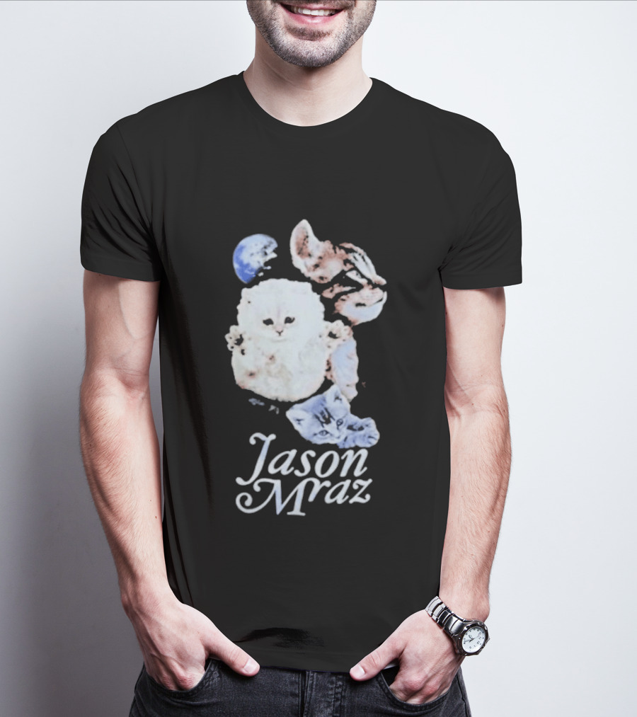 Jason Mraz Cute White Cat T-Shirt