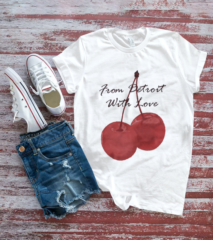 Detroit Lions From Detroit With Love Cherries T-Shirt