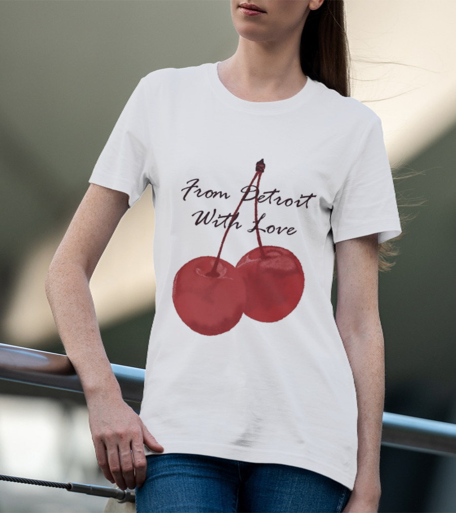 Detroit Lions From Detroit With Love Cherries T-Shirt