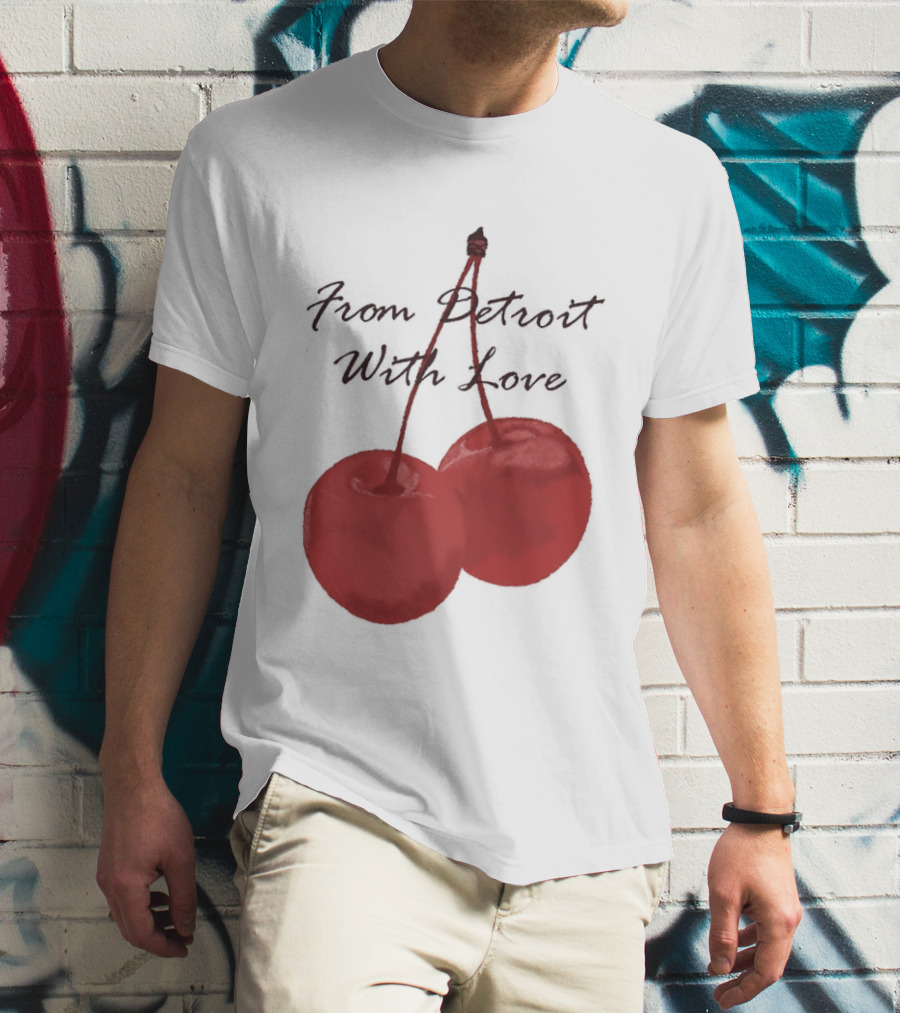 Detroit Lions From Detroit With Love Cherries T-Shirt