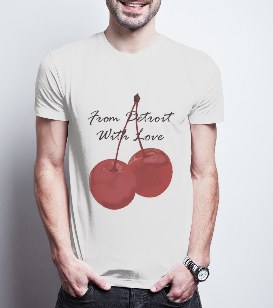 Detroit Lions From Detroit With Love Cherries T-Shirt