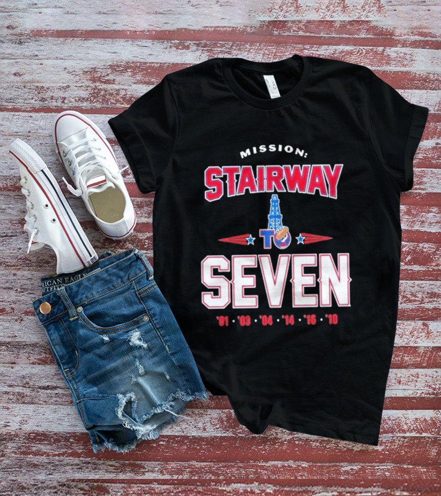 Mission Stairway To Seven New England Patriots Quest For 7th Title T-Shirt
