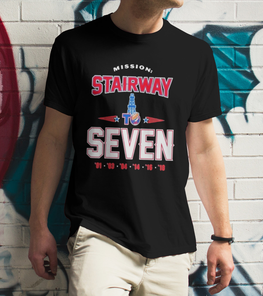 Mission Stairway To Seven New England Patriots Quest For 7th Title T-Shirt