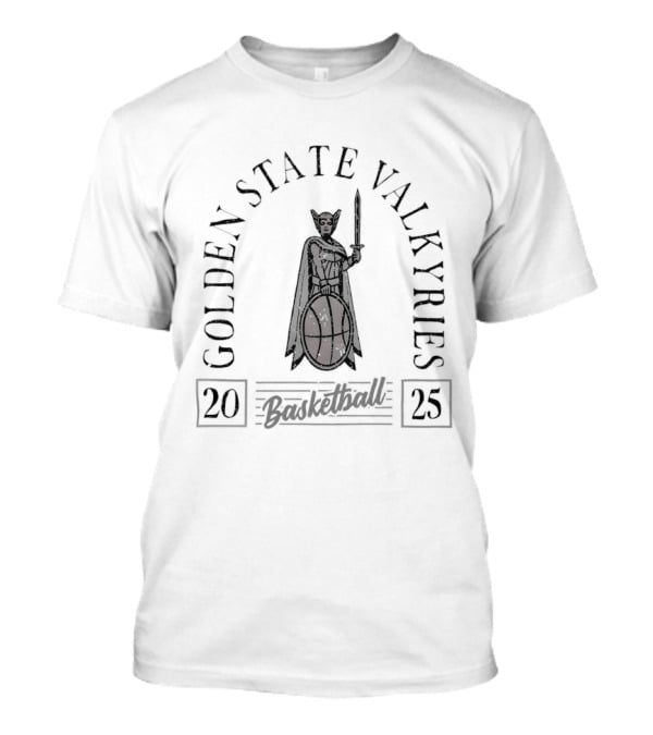 Golden State Valkyries Basketball 2025 Stadium Platinum T-Shirt