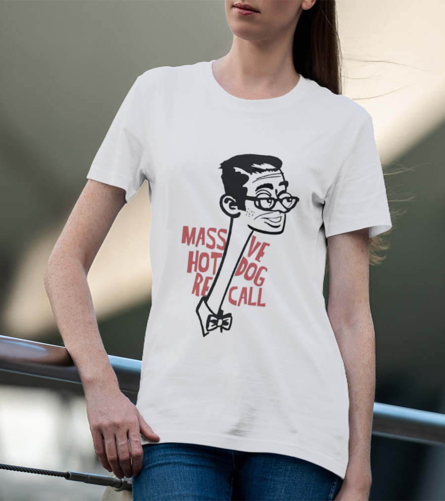 Massive Hot Dog Recall Bowtie Character Sketch T-Shirt