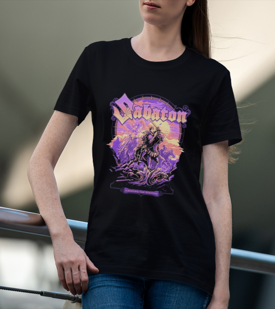 Sabaton Crossing The Rubicon Caesar's Crossing Purple Sunset T-Shirt