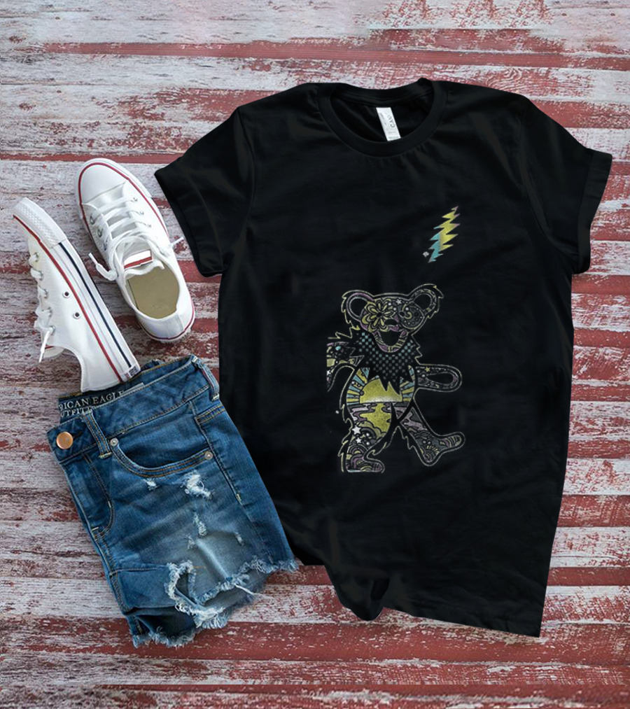 Some Grandpas Play Bingo Real Grandpas Listen To Grateful Dead Teddy Bear With Feather T-Shirt