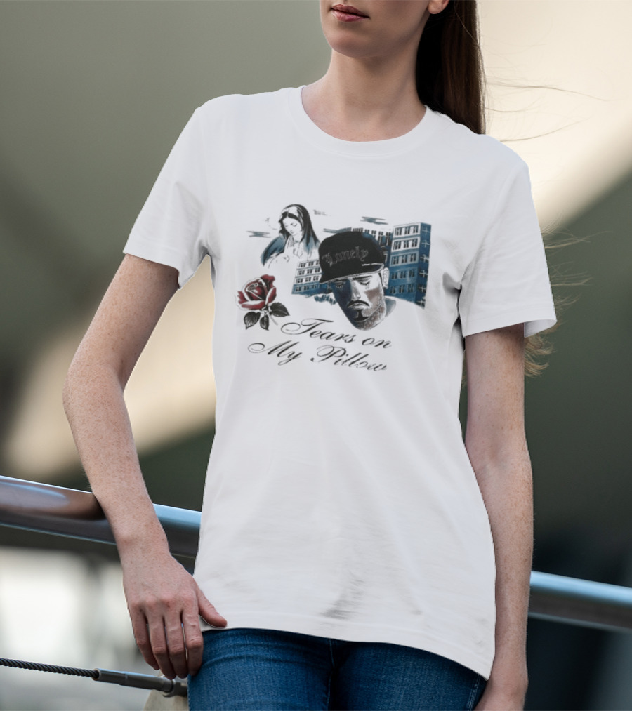 Willy Chavarria Tears In My Pillow Rose Lonely Cityscape Expressions T-Shirt