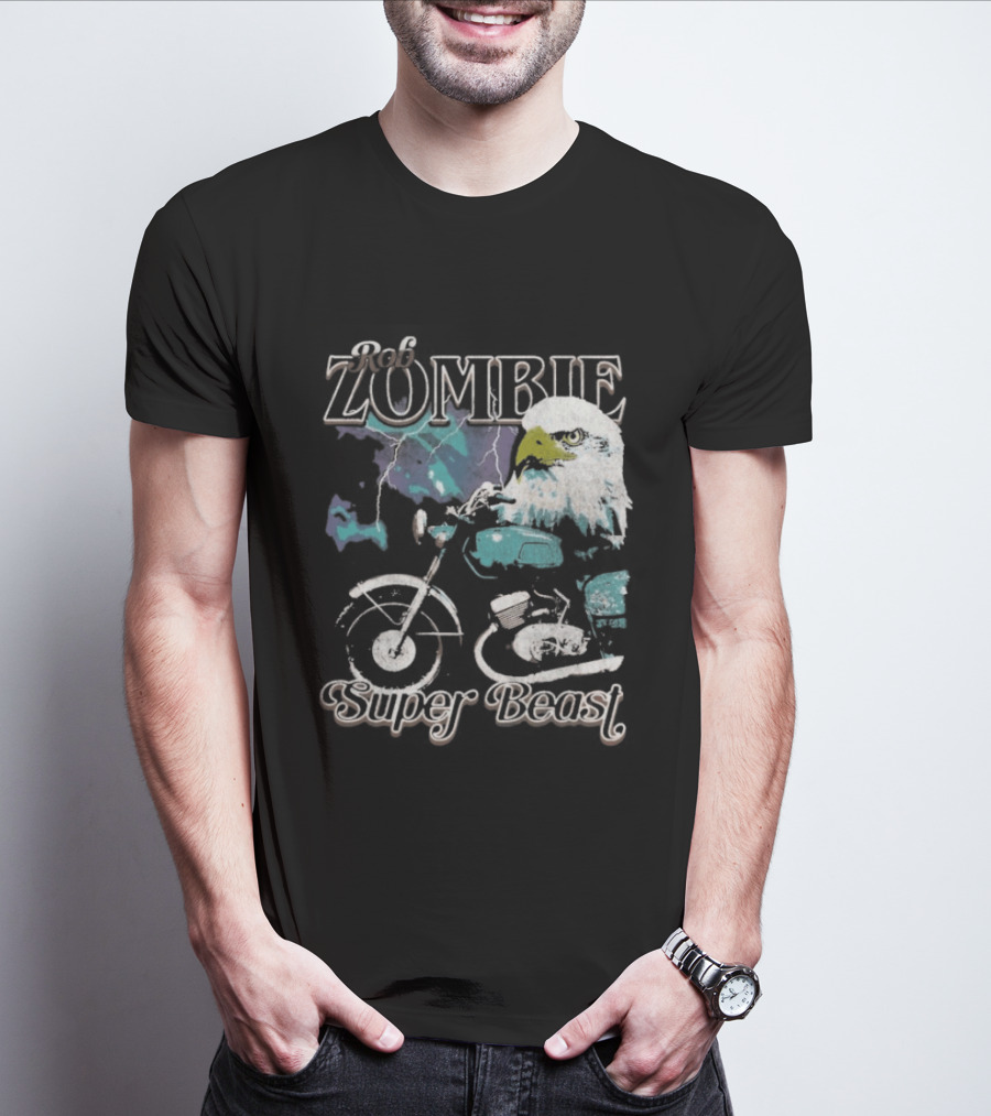 Rob Zombie Super Beast Eagle Motorbike T-Shirt