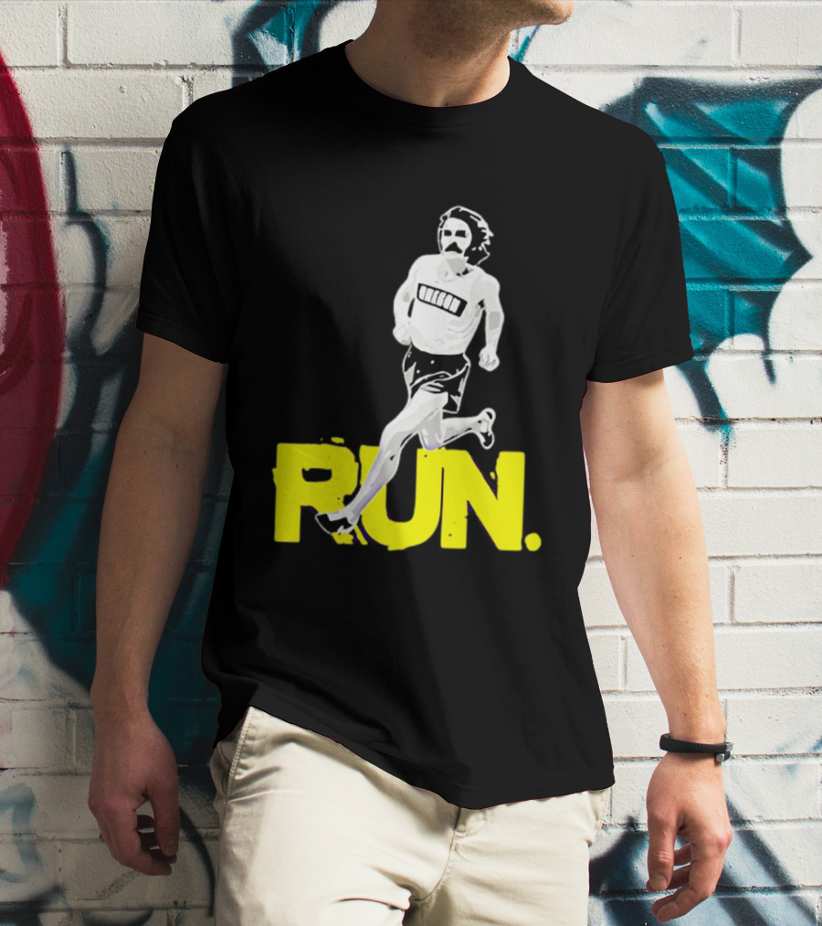 Steve Prefontaine Run Iconic Yellow T-Shirt